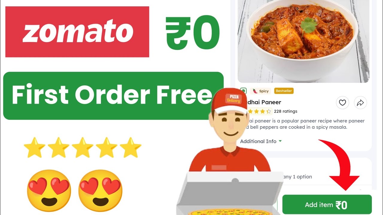 Zomato first order free 😍 | Zomato free order | Zomato free coupon code