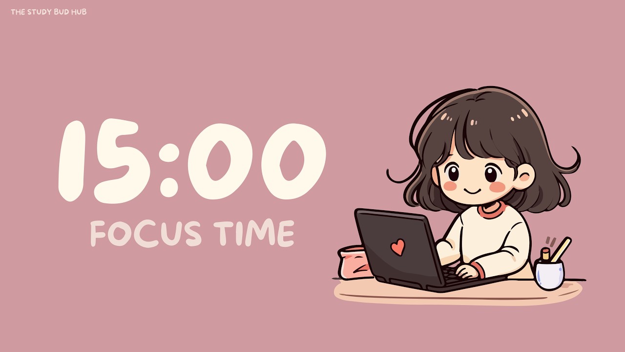 Pomodoro Timer - 15x6 | Rain & Birds + Brown Noise 🍃 | Deep Focus Study