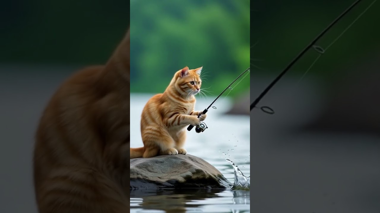 Milo's Funny Fishing Adventure – Realistic Cat Animation 