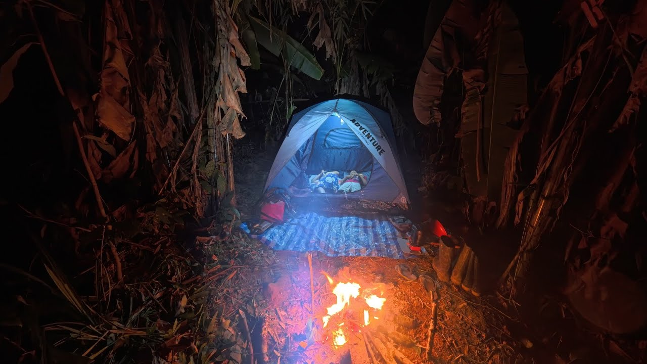 นอนดงกล้วยป่า พื้นที่ลิ้นกลางหัวโหด มีความเชื่อกันว่าห้ามนอน  ตอนรุ่งสาง เจอแบบนี้ นั่งจนสว่าง ep213