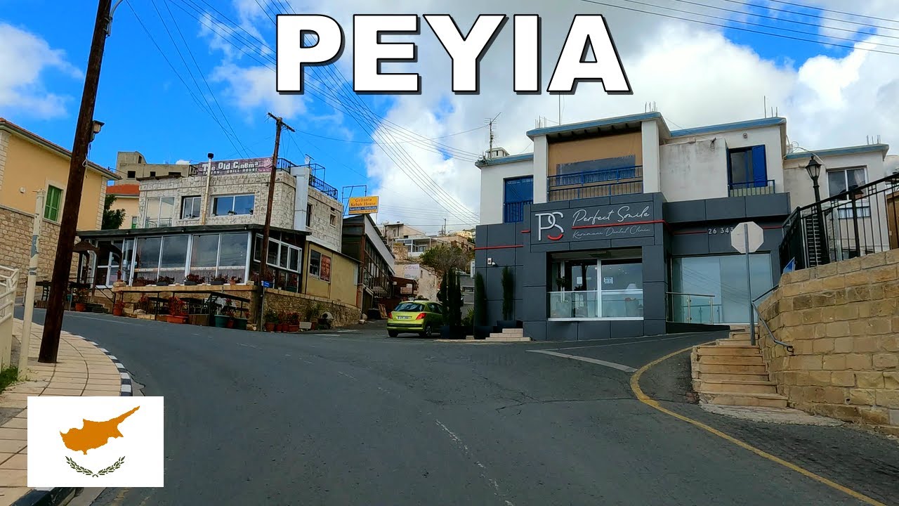 DRIVING through PEYIA VILLAGE in CYPRUS 4K (60fps)