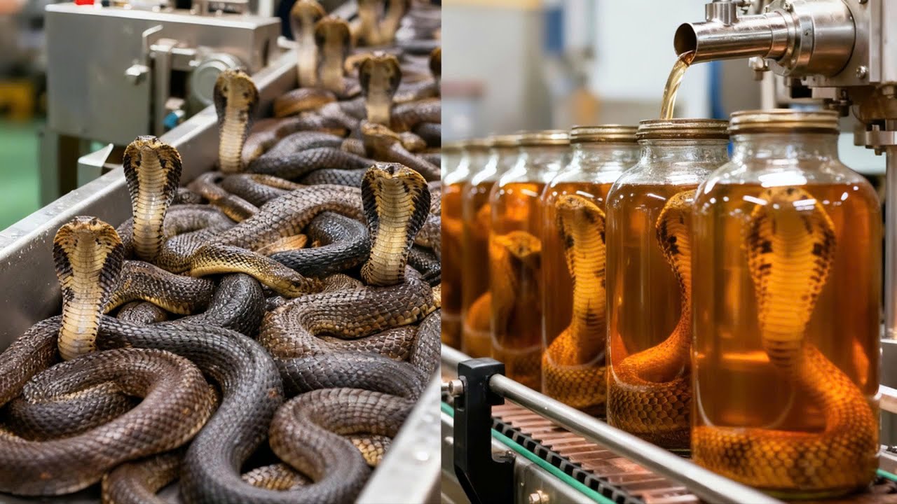 Inside a Large-Scale Snake Wine Factory &ndash; How They Produce Millions of Bottles Daily