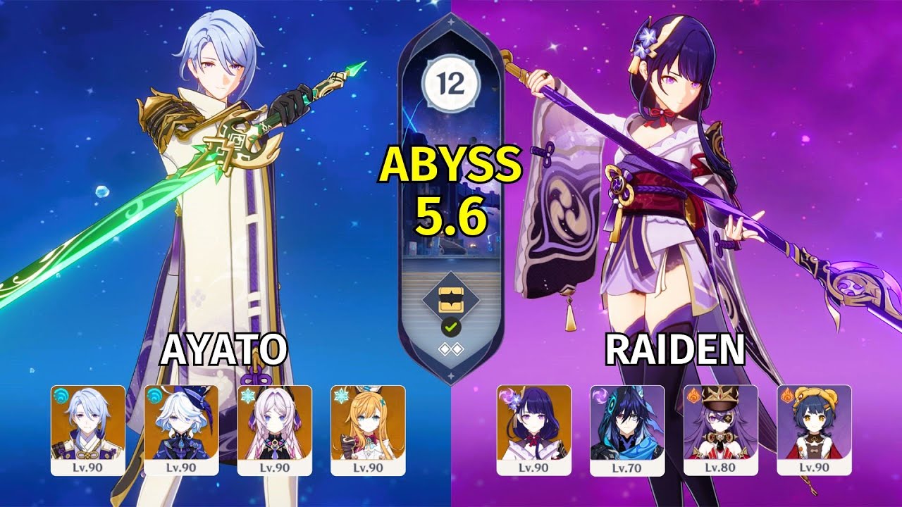 C0 Ayato Freeze & C0 Raiden Overload - Genshin Impact Abyss 5.6 - Floor 12