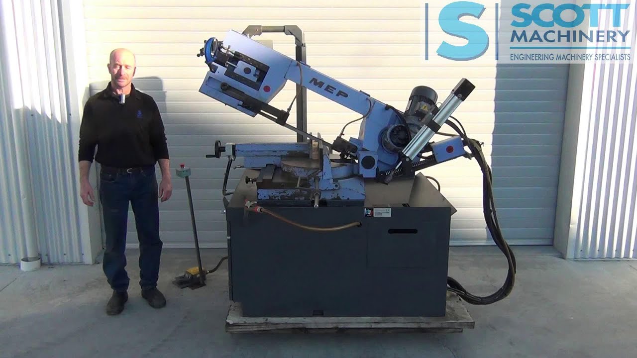 MEP 320 SXI Used Semi Auto Hinge Type Bandsaw, Double Mitre
