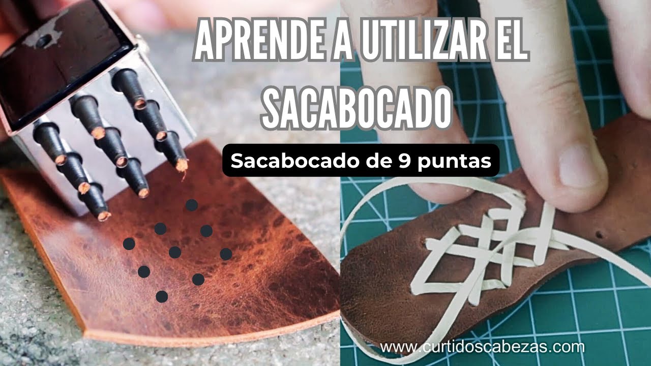 Herramienta parra Trabajar El Cuero. Sacabocado de Nueve Puntas