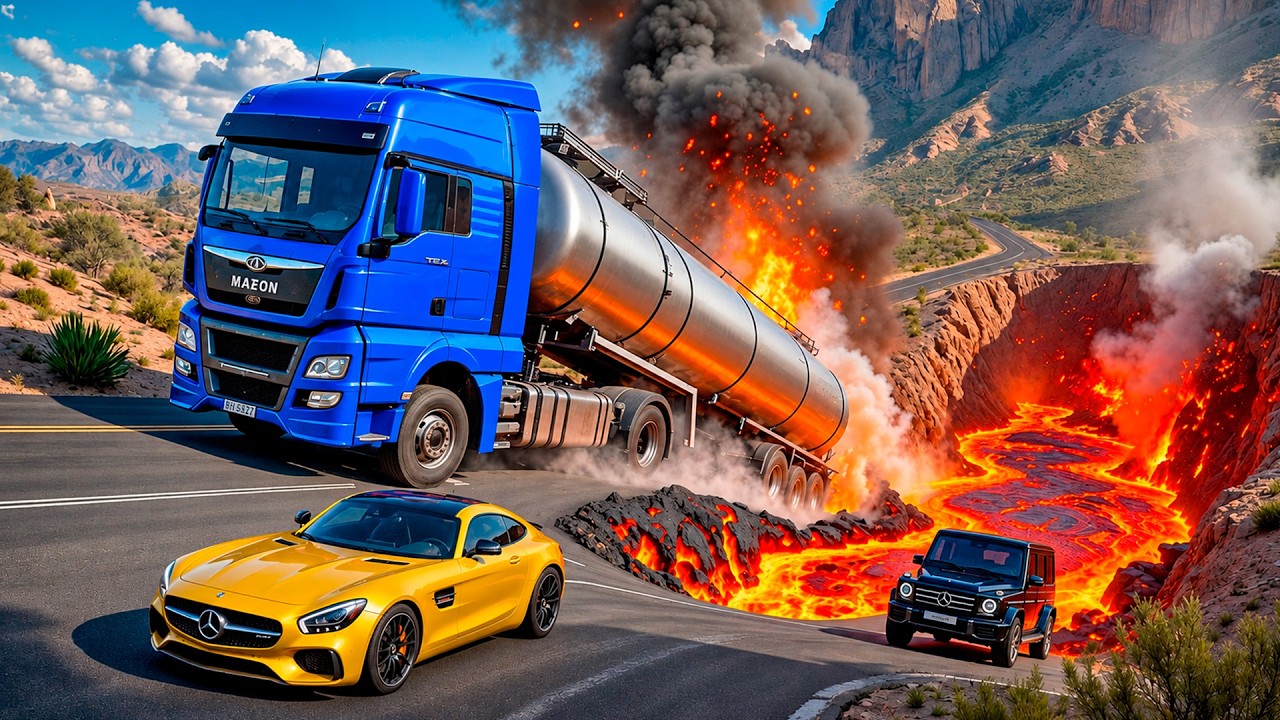 Cars vs The Worst DEEP LAVA Pit Bridge Challenge | Fails & Crashes in BeamNG.drive #41
