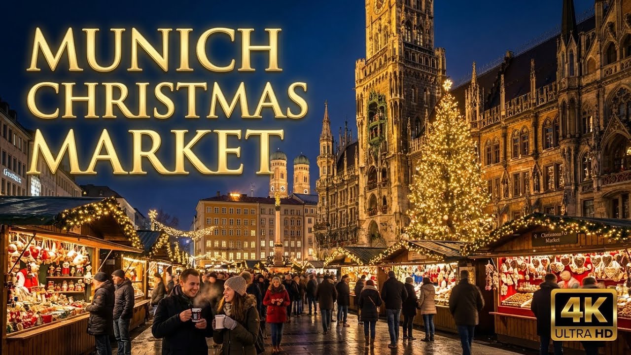 Munich Christmas Market 2025 🎄✨ Magical Evening Walk in 4K Ultra HD | Germany’s Festive Capital