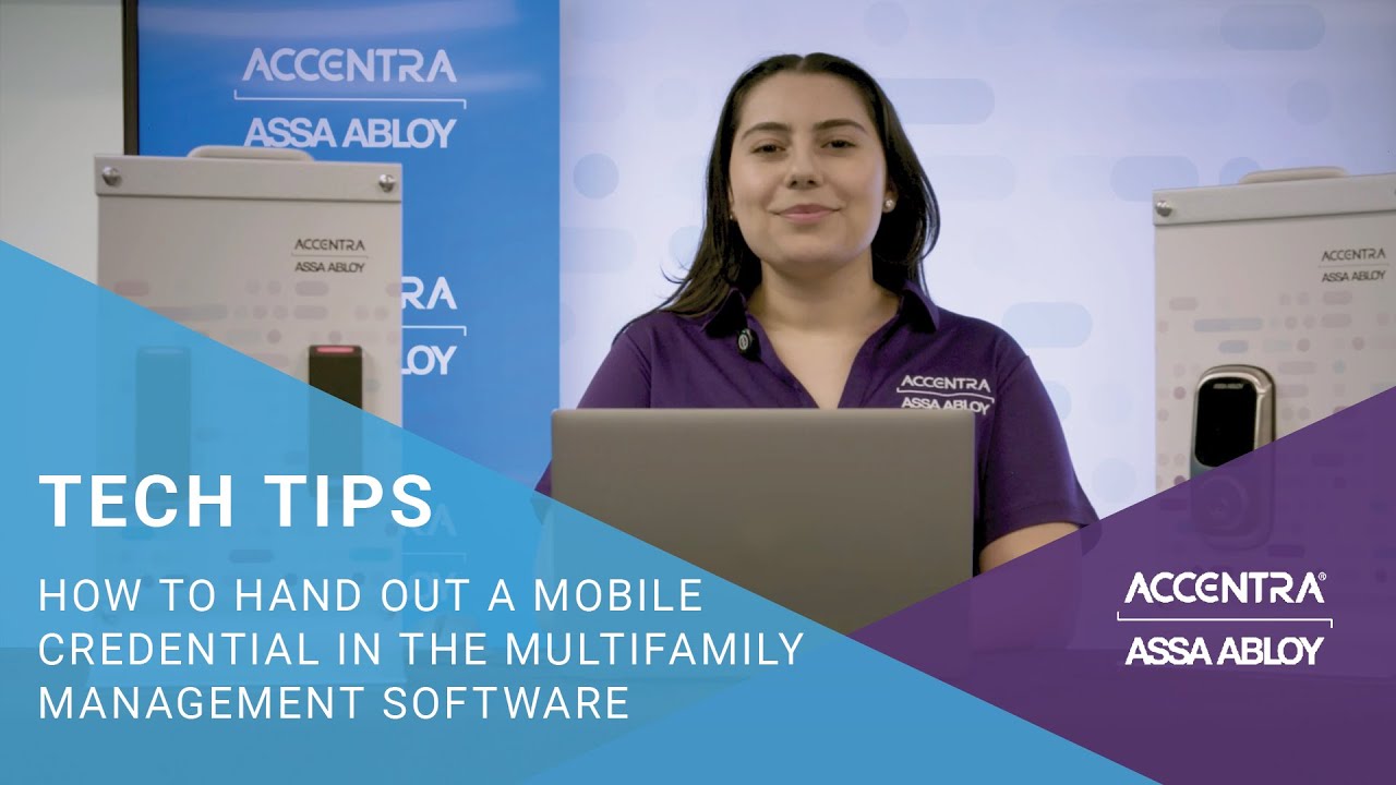 How to hand out a mobile credential in the ASSA ABLOY ACCENTRA multifamily management software