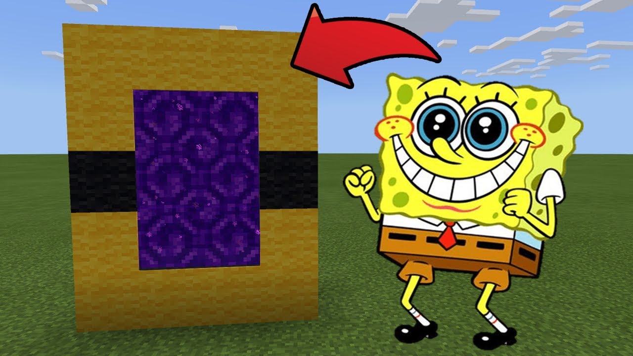 MCPE : How To Make a Portal to the SpongeBob Dimension
