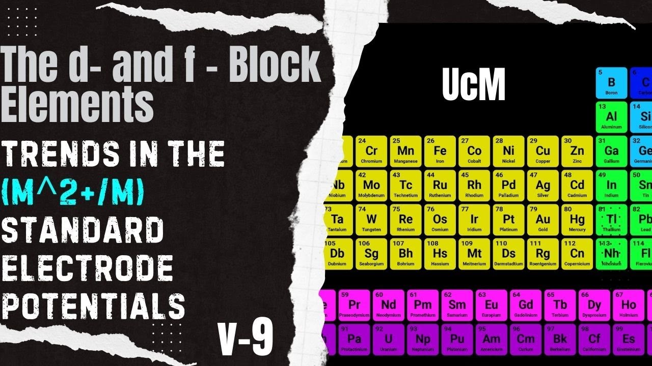 12th std // d and f block // Trends in the M2+/ M Standard Electrode Potentials // ncert/tamil