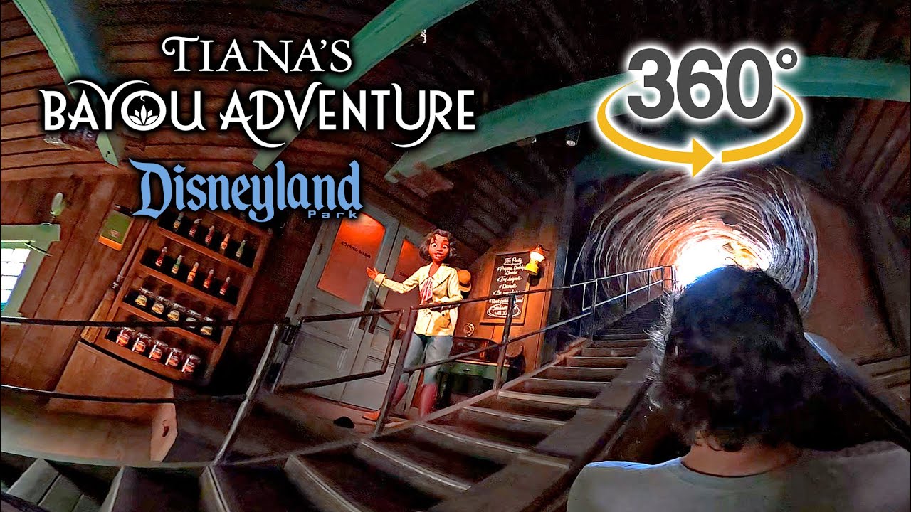 VR 360 Tiana's Bayou Adventure On Ride POV with Queue Disneyland 2024 10 26