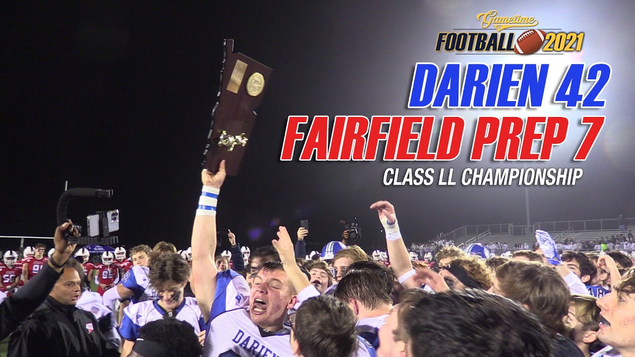 Darien dominates Fairfield Prep, 42-7, to win 2021 Class LL football championship