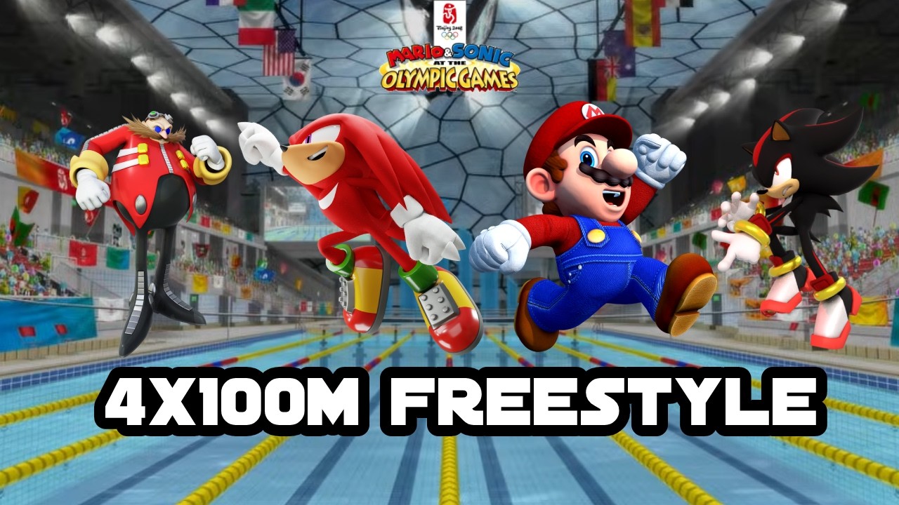 Mario & Sonic At The Olympic Games 4x100m Freestyle # 55 (Team Dr.eggman)