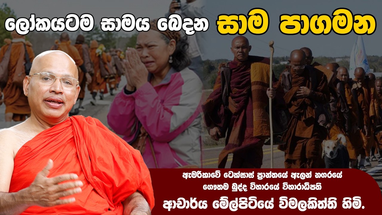 ලෝකයටම සාමය බෙදන සාම පාගමන - #WalkForPeace #PeacefulBeginnings #buddhistmonks #blessingsoflife