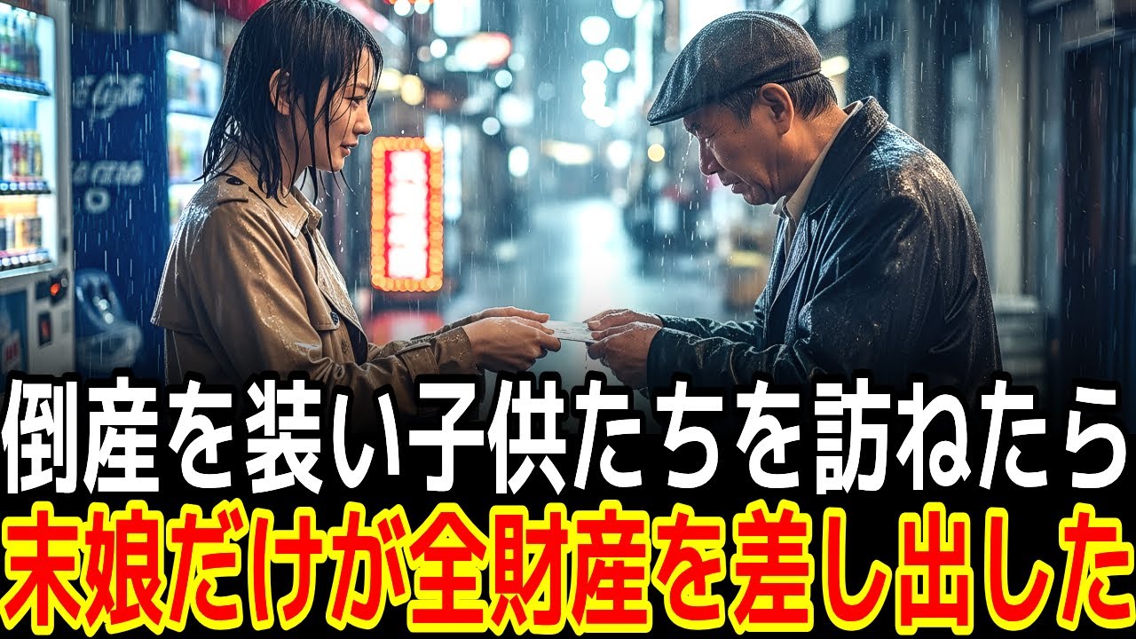 倒産を装い子供たちを訪ねたら末娘だけが全財産を差し出した|感動の実話|衝撃の逆転劇|人生ドラマ|