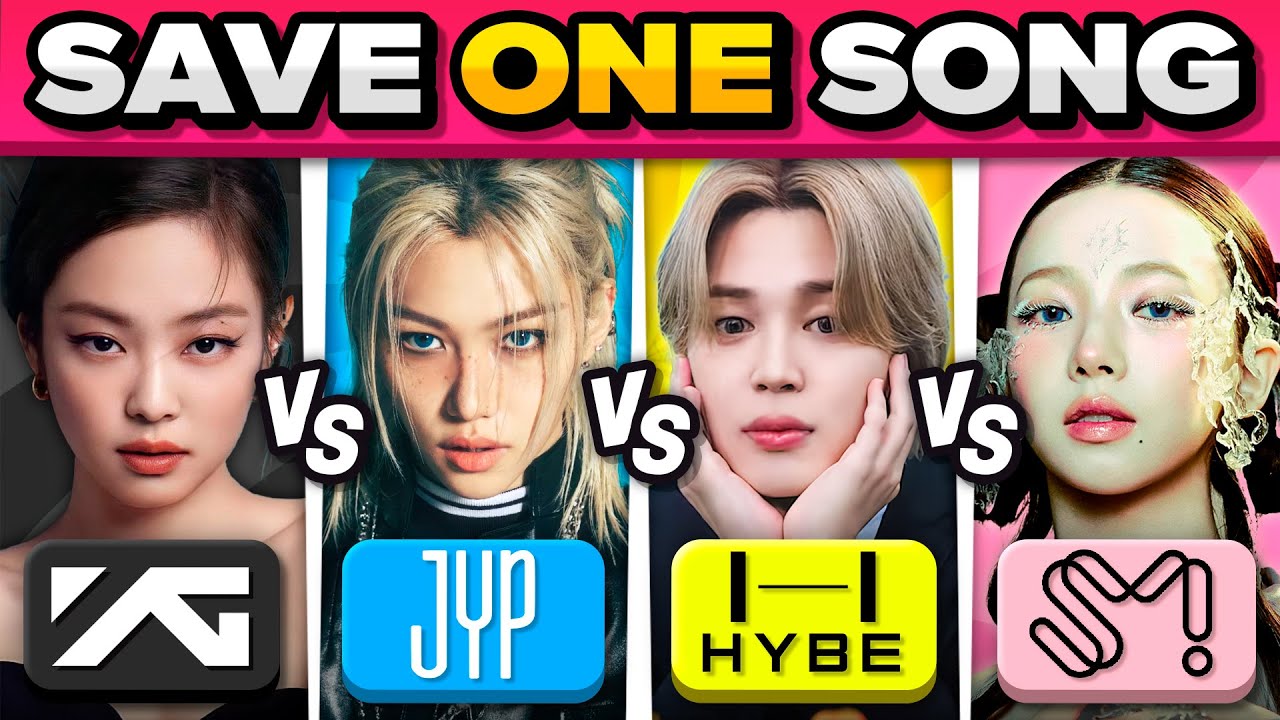 YG против JYP против HYBE против SM: СПАСИ ОДНУ ПЕСНЮ | KPOP QUIZ GAME
