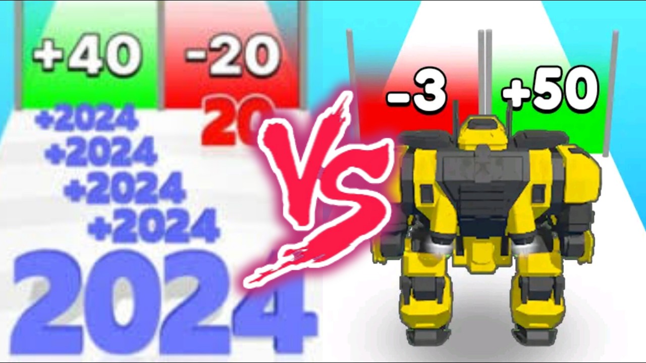 Number Run VS Robo Run - All Levels SpeedRun Gameplay Android iOS Ep1