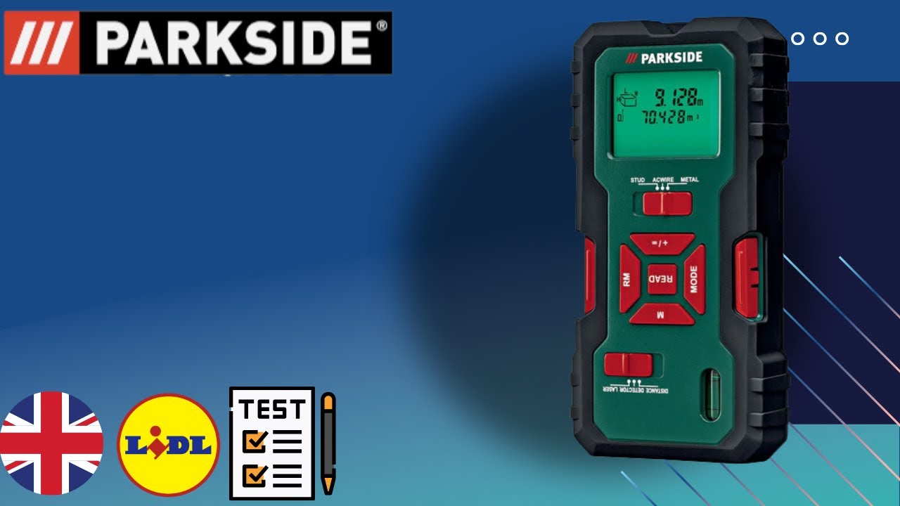 MULTIFUNCTIONAL  DETECTOR WITH LASER RANGEFINDER PARKSIDE PMML 5 A2 UK ENGLISH LIDL