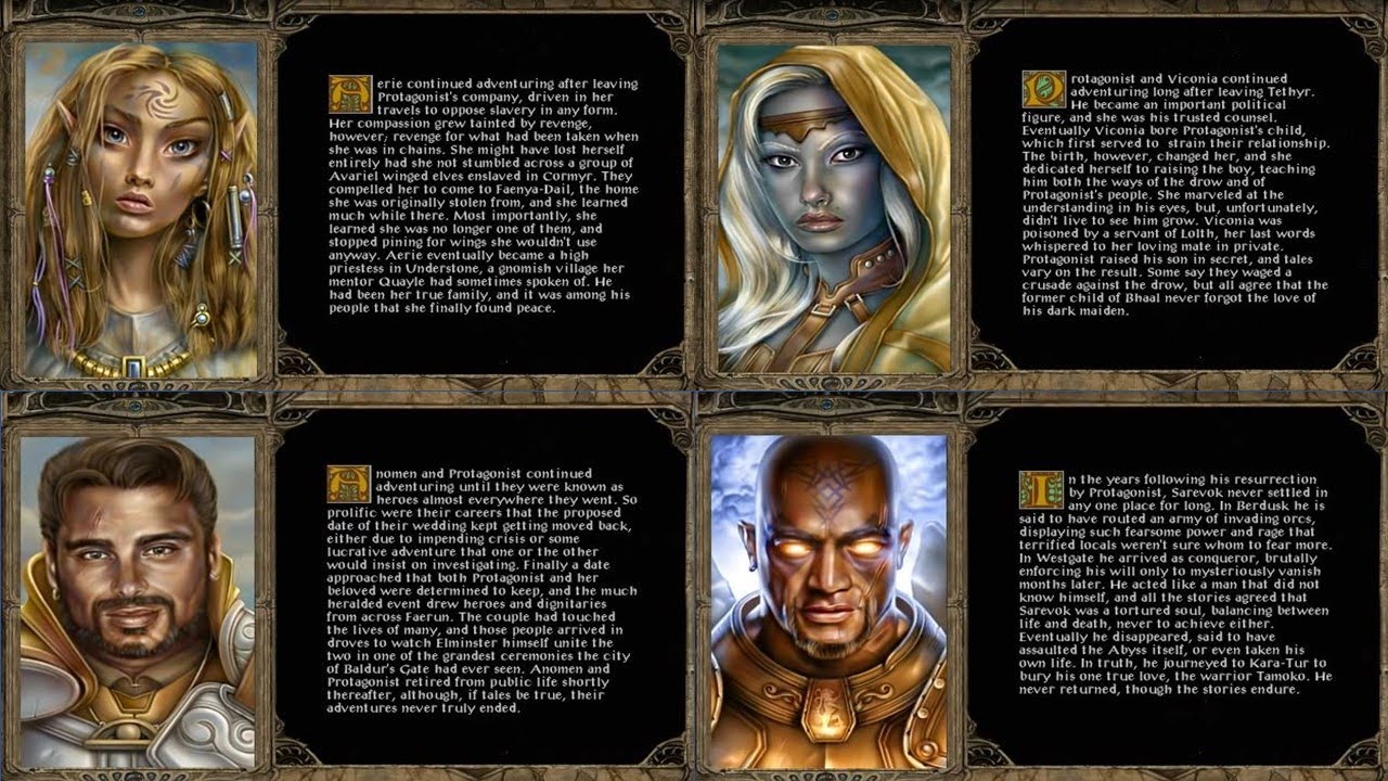 Baldur’s Gate II: Throne of Bhaal – AI Animated Companion Endings | Classic RPG