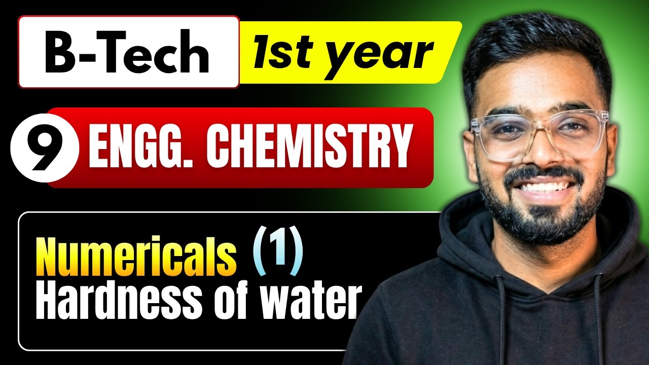 Lec 9 - Numericals Hardness of water (Part-1) | Engineering Chemistry RGPV B.Tech 1st Year