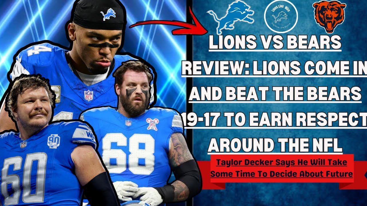 Lions Vs Bears Review: Detroit With Only RESPECT To Play For Comes IN And KNOCKS Off The Bears 19-17