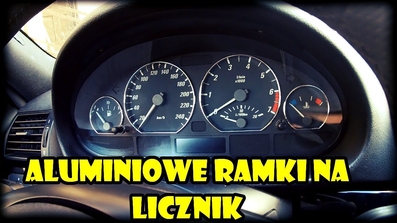 [e46] Aluminiowe ramki na zegary licznika BMW E46