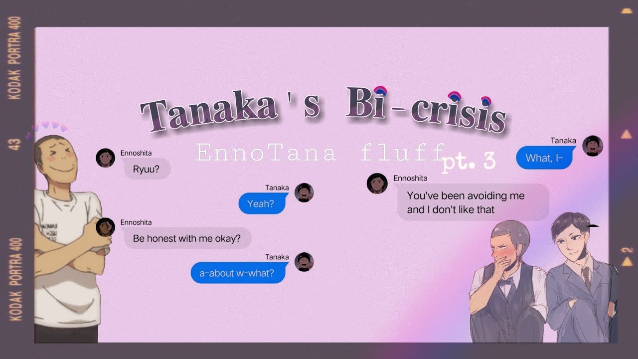 Tanaka's Bi-crisis 💫| EnnoTana fluff  pt. 3|| Haikyuu Texts ✨