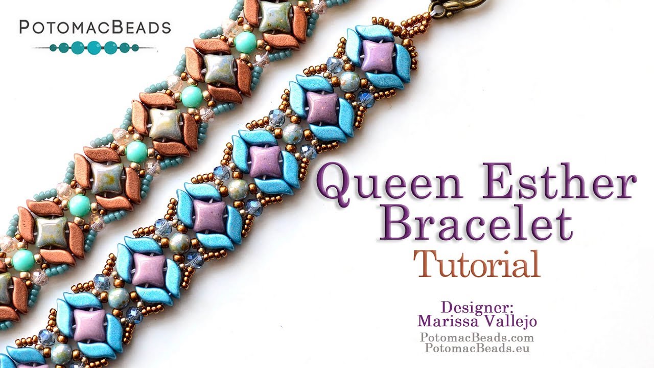 Queen Esther Bracelet- DIY Jewelry Making Tutorial by PotomacBeads