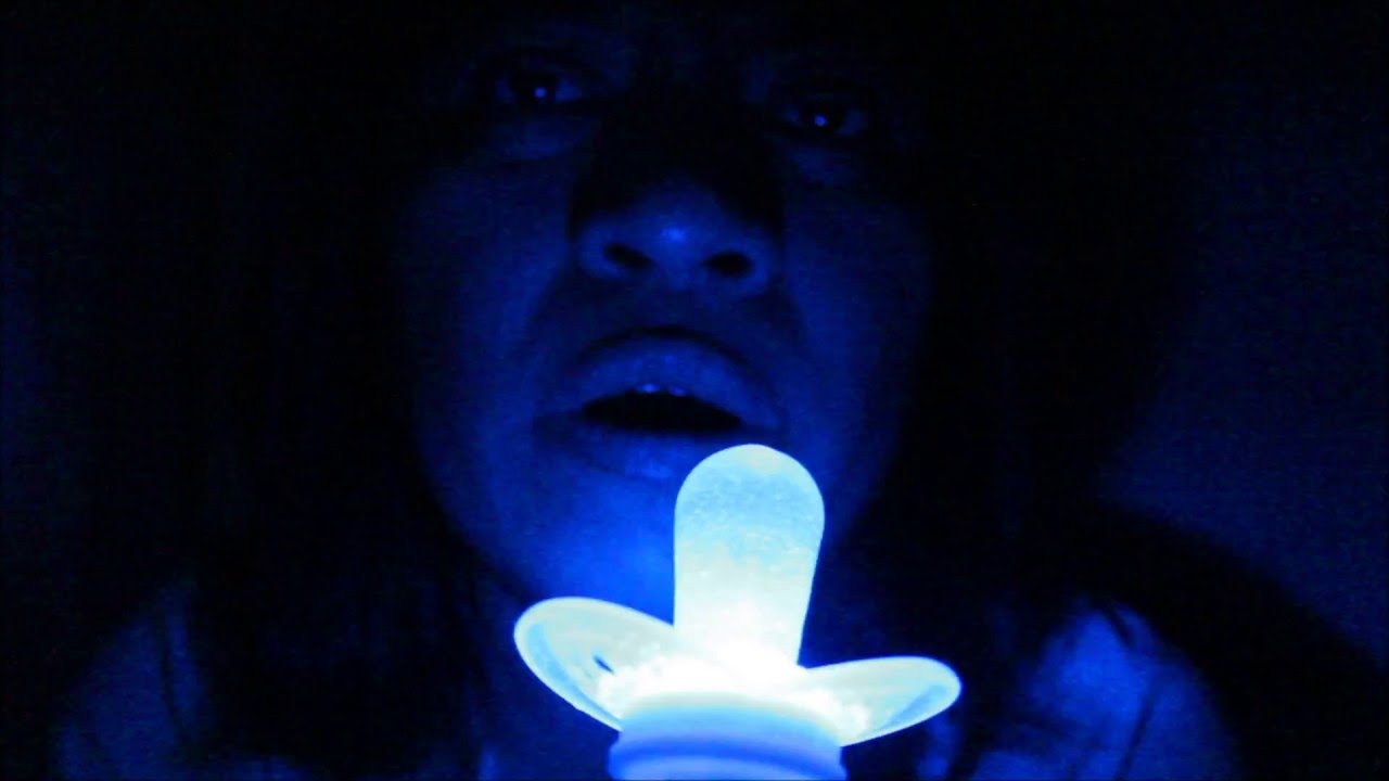 ASMR Pacifier lollipop with blinking lights in the dark REQUESTED