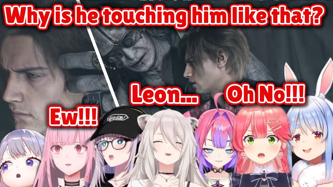 Hololive Girls Reaction to Victor Gideon Interrogating Leon in Resident Evil Requiem