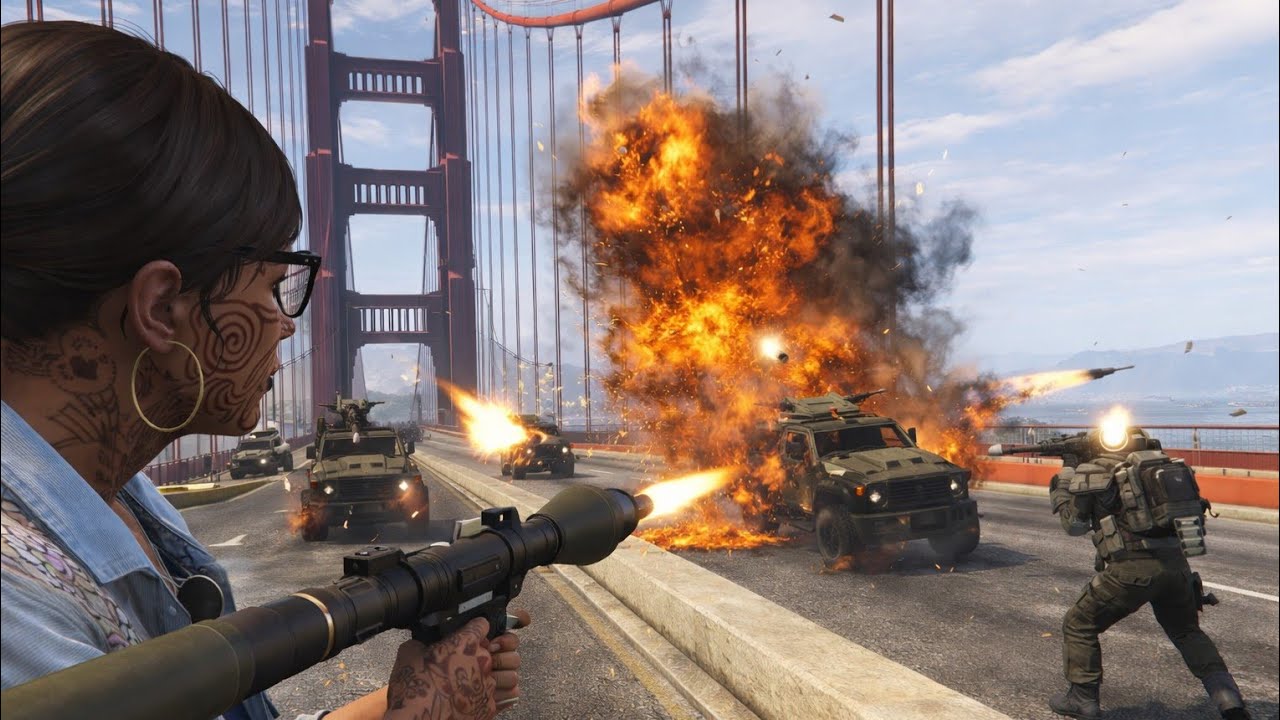 Rpg vs train vs Insurgent - Gta 5 Online