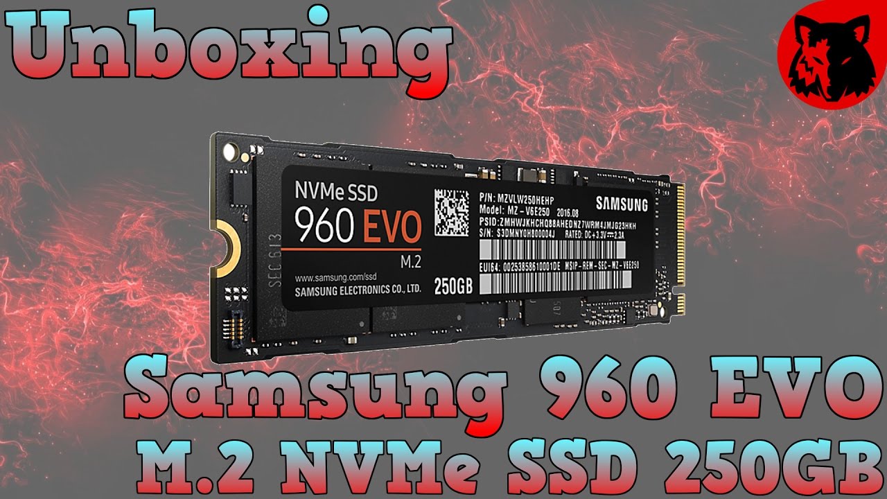 Unboxing 🐺 Samsung 960 EVO M.2 NVMe SSD 250GB