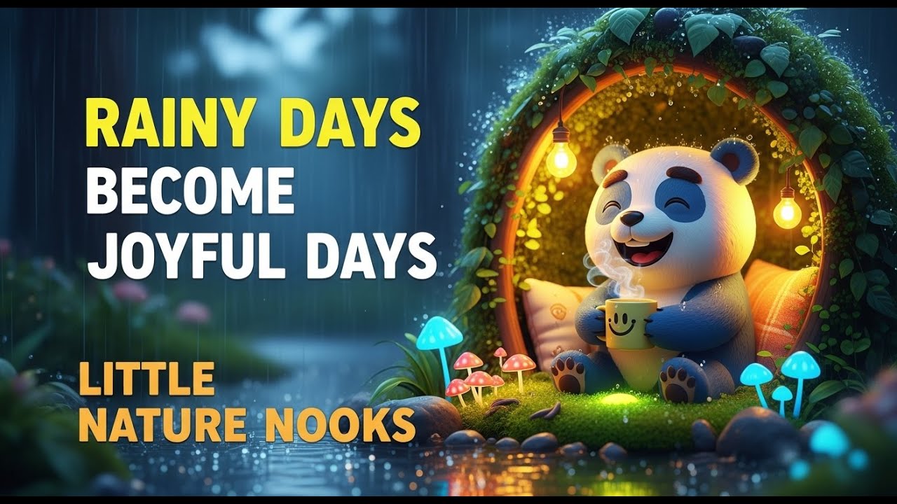 Cozy Comfort: panpu. Rainy Days Become Joyful Days. | Relaxing Rain & Bear Tale #panda #trending