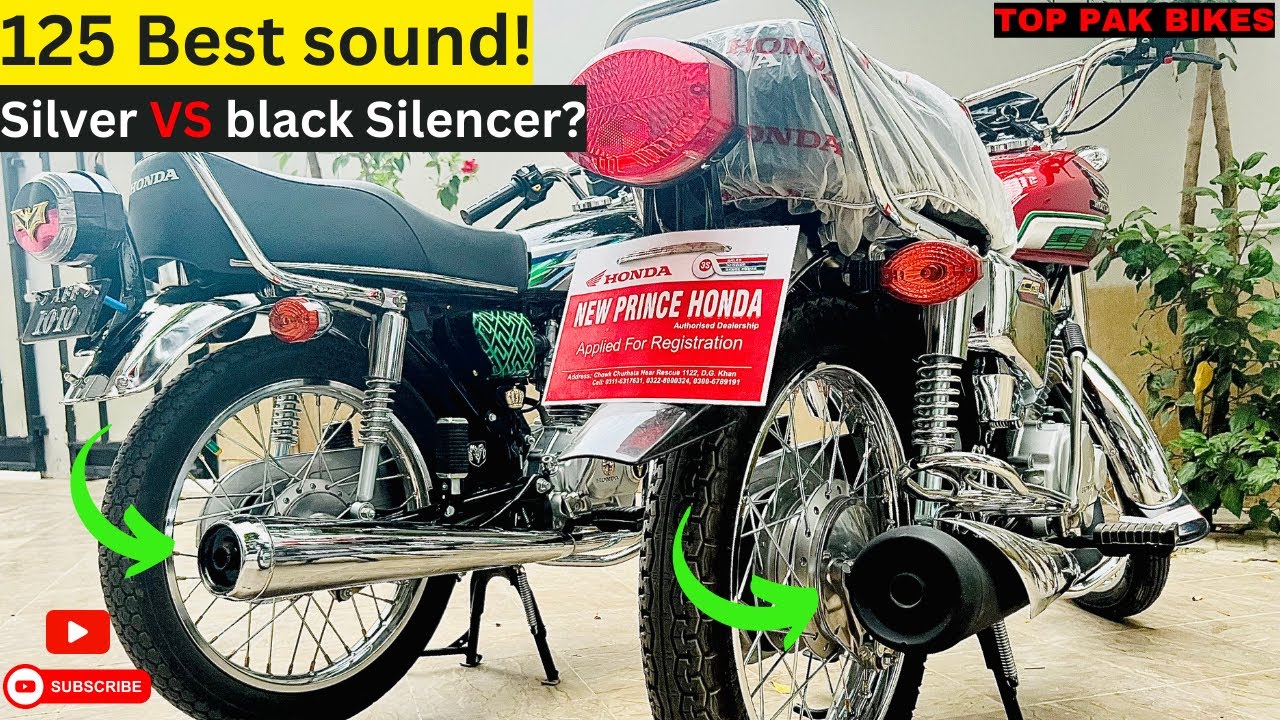 Honda CG 125 best silencer sound | Chrome silencer VS black which is best?