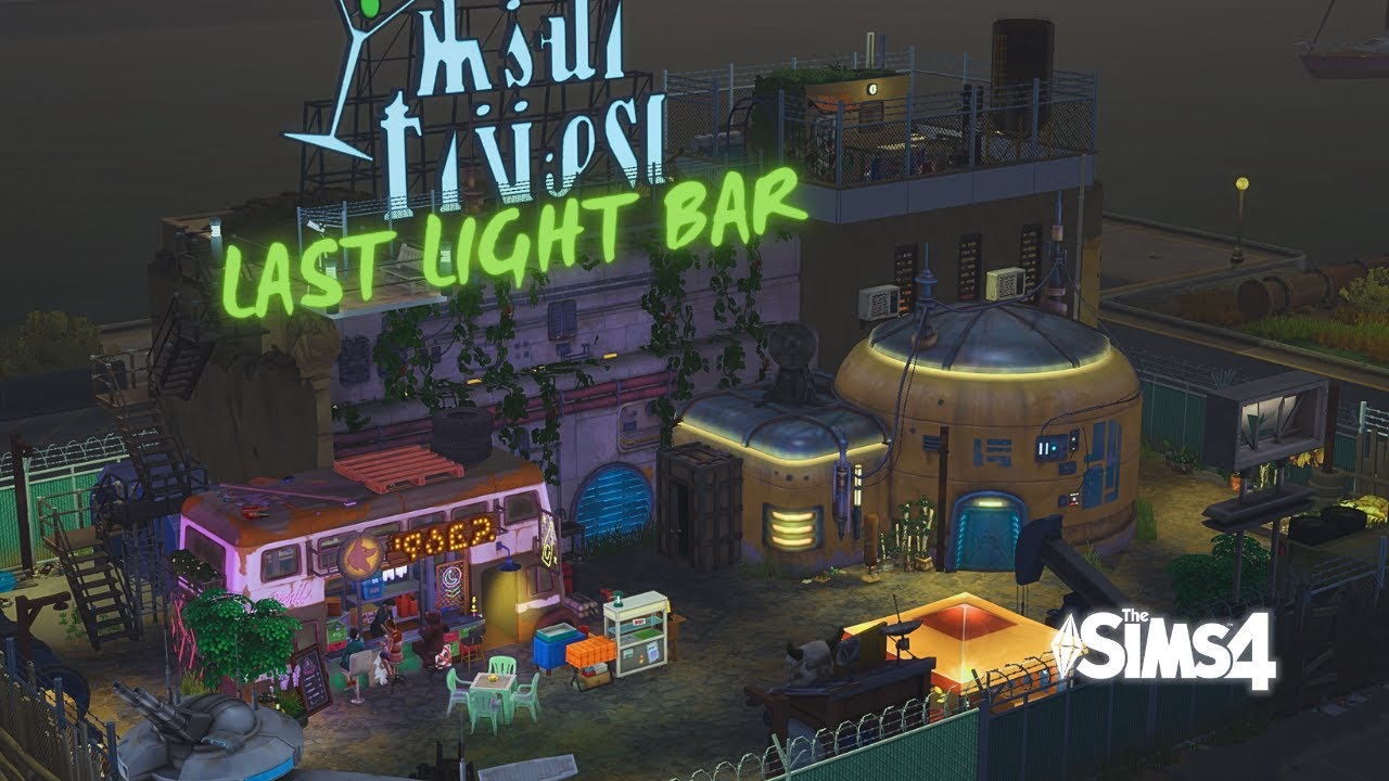 Evergreen Harbor | Post-Apocalyptic Build: The Last Light Bar | The Sims 4 | Stop motion | No CC