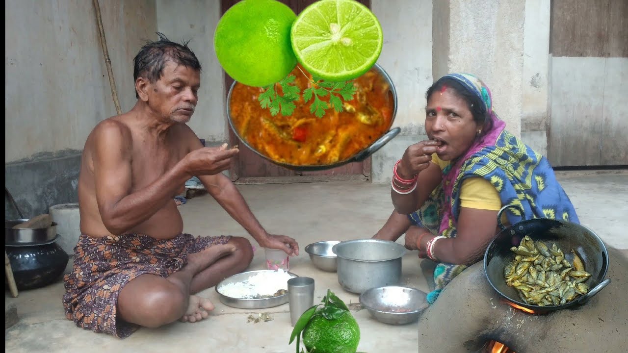 SMALL FISH carry Recipe village style | small fish cooking and eating cooking by village mother 