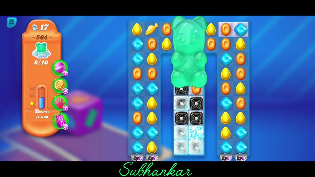 Candy Crush Soda Saga. Level 564.⭐⭐⭐ Star.Level 564 Help.@Subhankar0002.☠️☠️