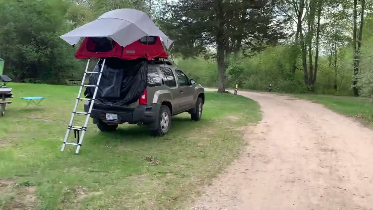 Green Lake rustic campground review southern Michigan state forest