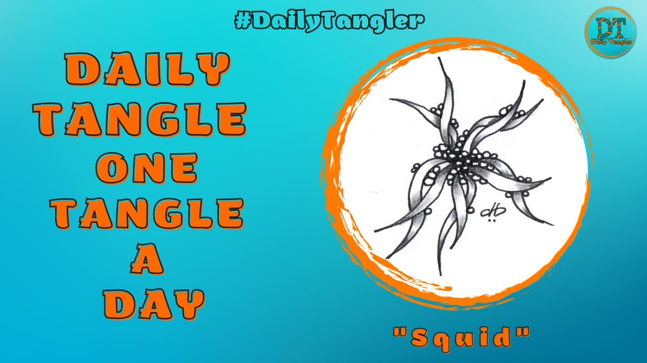 Daily Tangle -  Squid -  Pattern  Focus  | How to draw | #DailyTangler