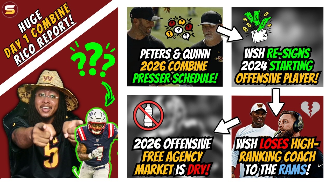 🚨WSH's 1st Re-Signing! | 💔WSH Loses High-Ranking Coach to Rams | 👎🏾Free Agency Market is DRY! | 🏎️AG