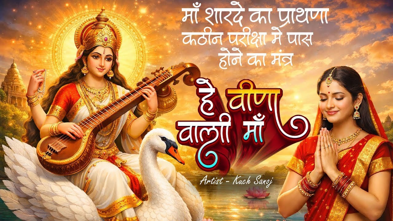 सरस्वती माँ का सुपरहिट भजन 2026  Saraswati Puja Song  हे वीणा वाली माँ  सरस्वती वंदना 2026
