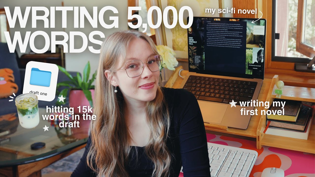 writing 5,000 WORDS of my novel ⭐️💻 *a first draft writing vlog*
