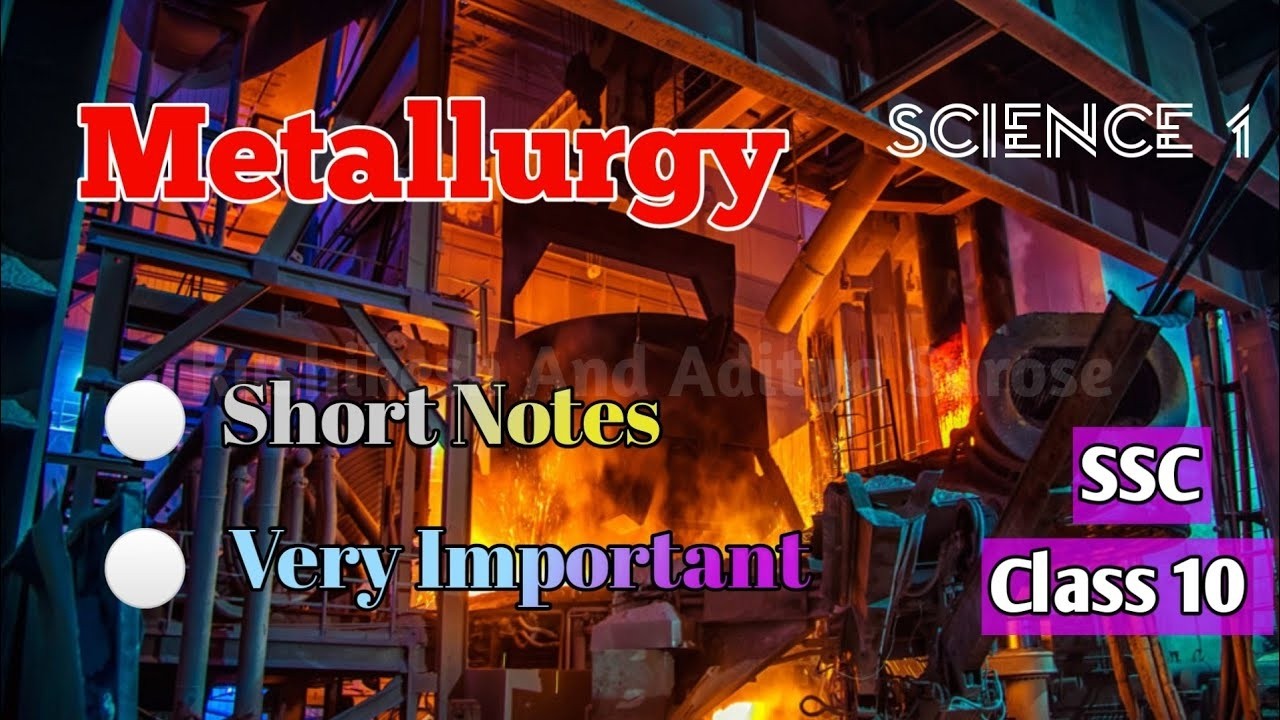 Chapter 8 Metallurgy class 10 science SSC Maharashtra board