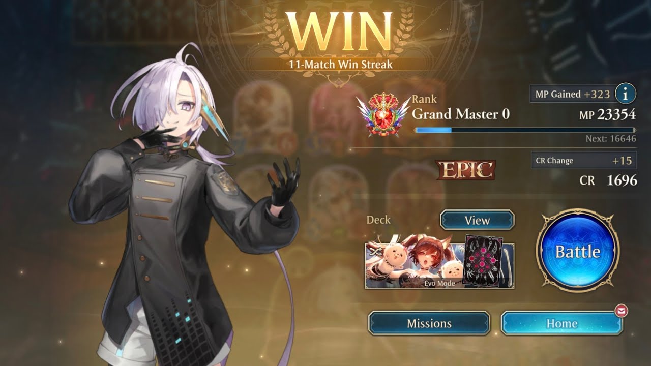 (GM0 20K Ranked) 11-Win Streak Evo Mode Abyss [Shadowverse: Worlds Beyond/Skybound Dragons]