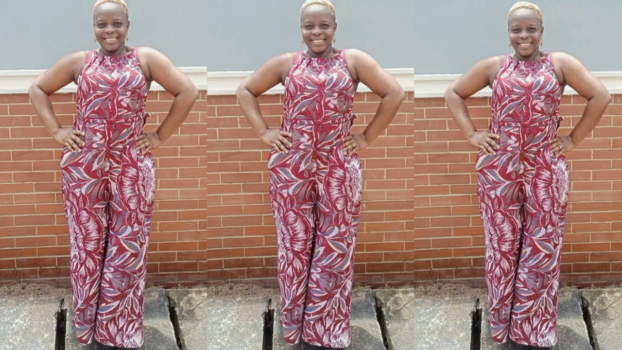 How to Cut and Sew a Palazzo Jumpsuit || No waist cut joining || Beginners Friendly