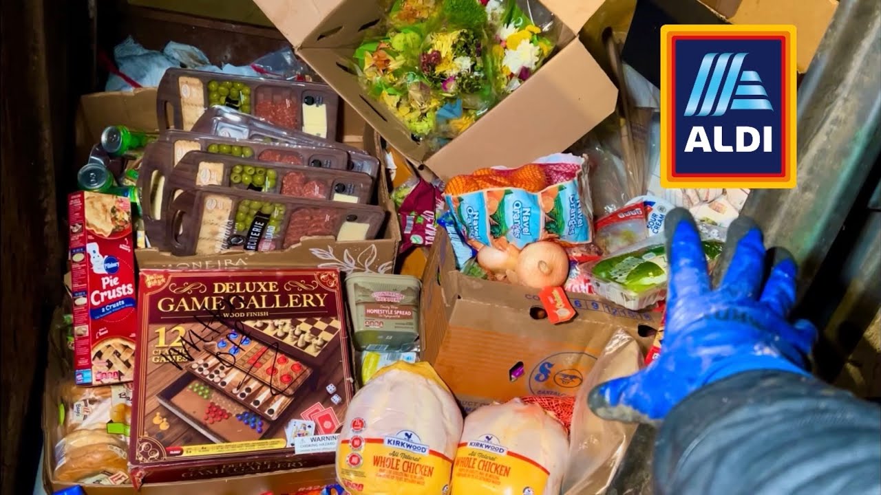 Dumpster Diving Aldi #67 Free Grocery Shopping!
