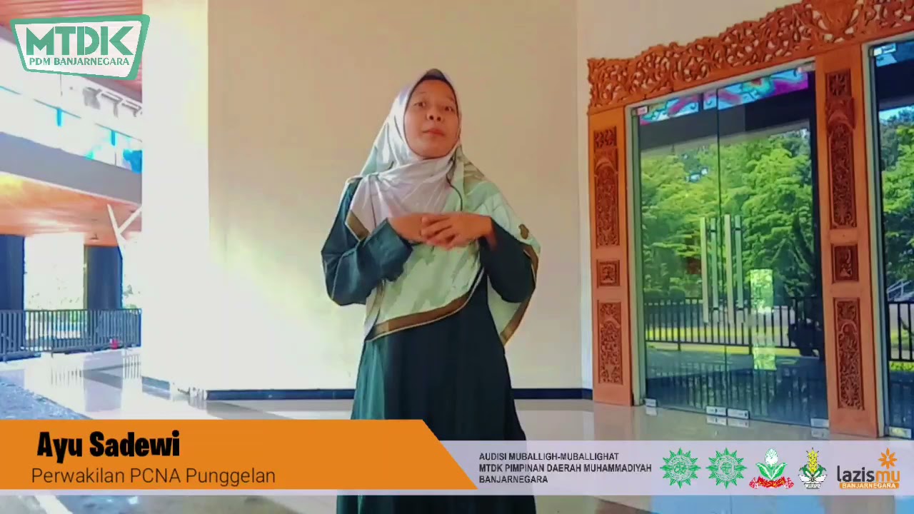 Ayu Dewi - PCNA Punggelan (Audisi Mubaligh Mubalighot Muda Muhammadiyah Banjarnegara)