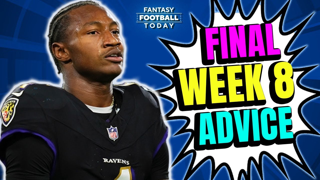 FINAL Week 8 Start/Sit Cheat Sheet! LIVE Q&A + Actives/Inactives News | 2025 Fantasy Football