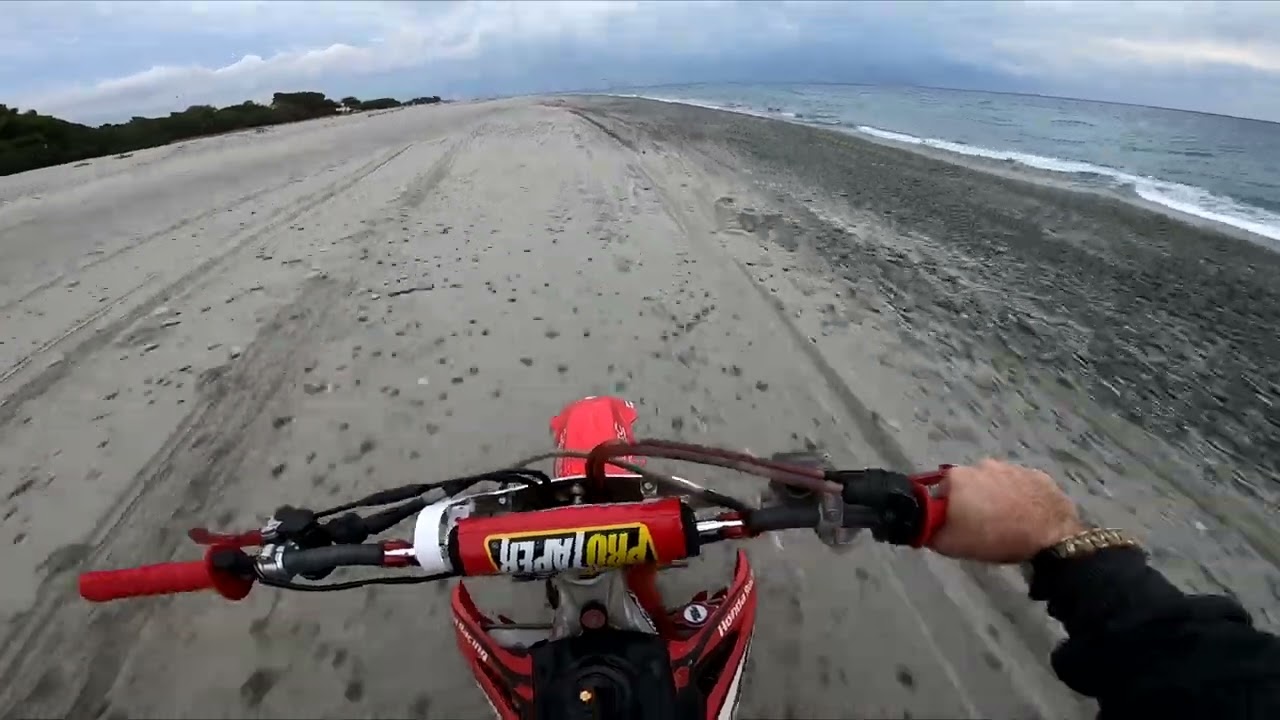 cross in spiaggia || Honda CRF 250