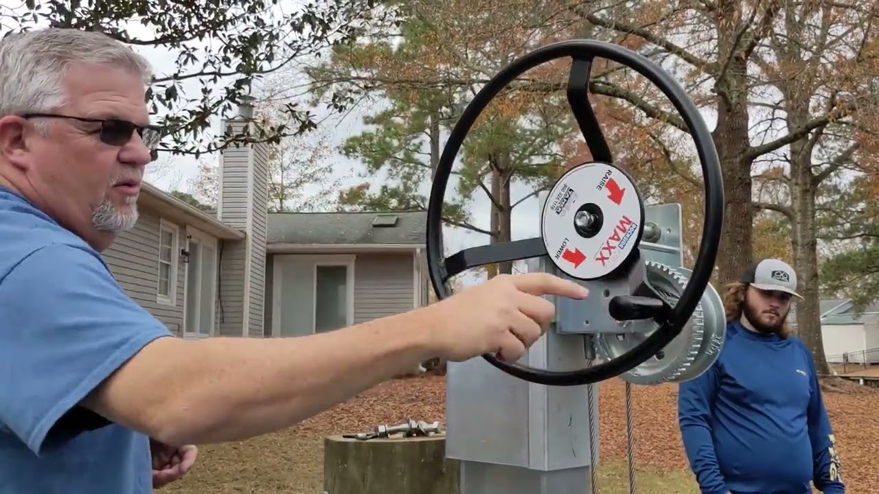 Boat Lift Warehouse PWC Lift Manual Winch Installation